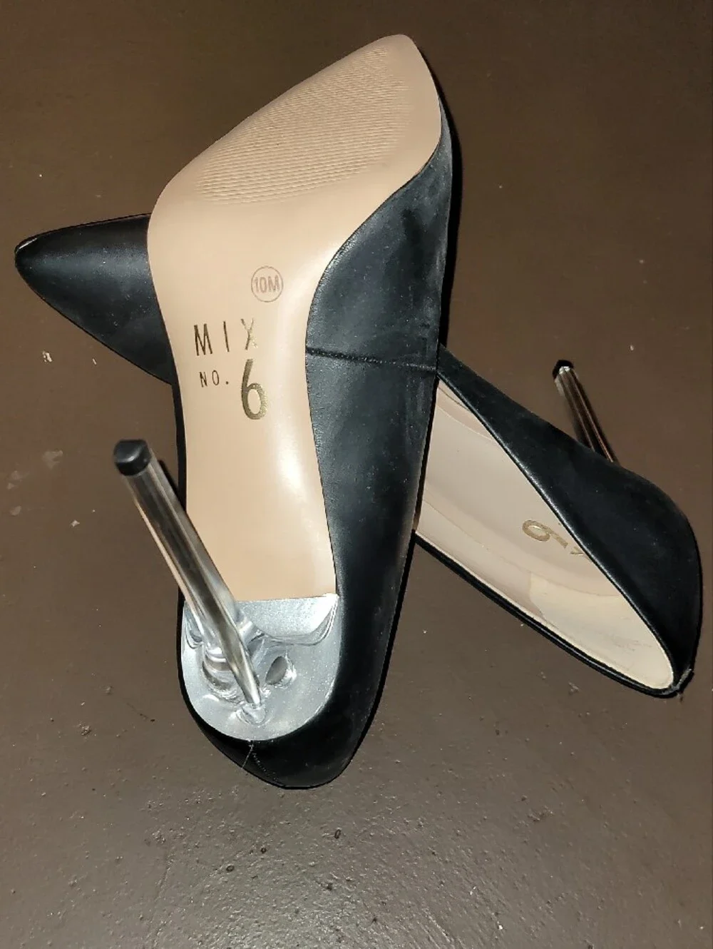 Mix No. 6 Sleek Black Pointed-Toe Pumps